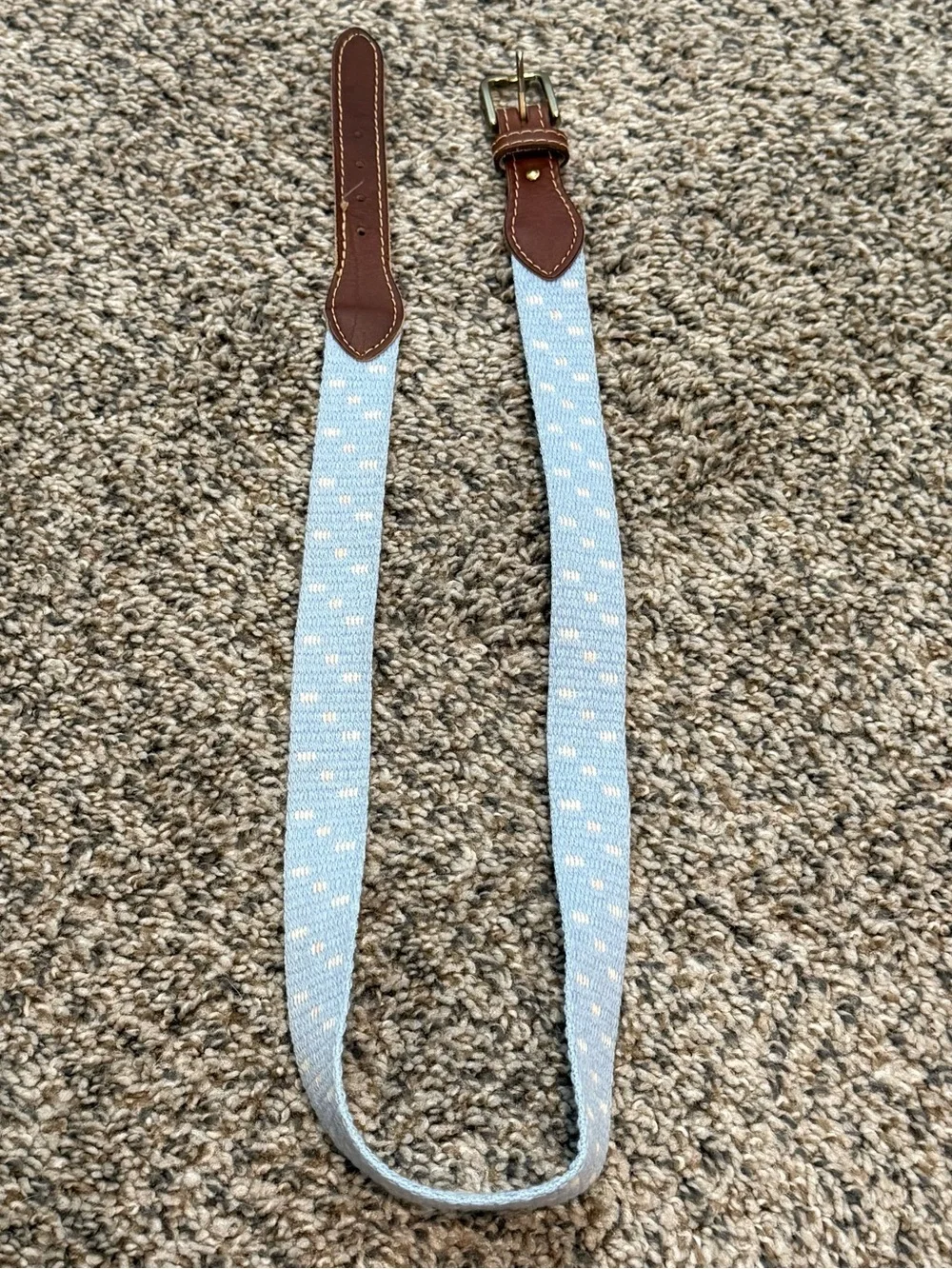 🔥 Vintage 70s 80s Light Blue Woven Leather Belt Men’s Unisex size 34